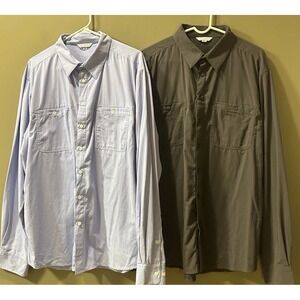 Clothing Arts Shirts (2) Mens P Cubed Pick Pocket Proof L/S Travel Sz 2XL